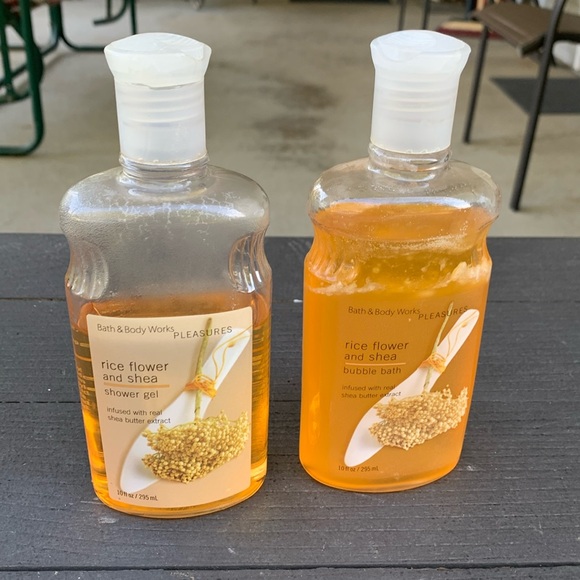 Vintage Pair Bath & Body Works Rice Flower and Shea Shower...